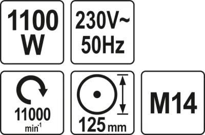 Vinkelsliber 1100W 125mm