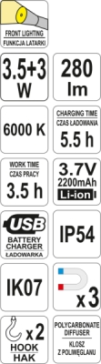 Arbejdslampe LED (3,5W+3W)