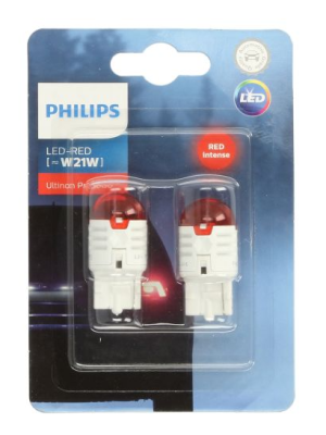 Philips W21/5W LED 2 darab/csomag, piros (Pro3000) (11066U30RB2)