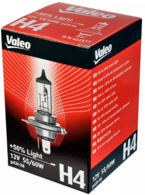 Valeo 032511 12V 60/55W H4 P43t-38 +50% Light fényszóróizzó