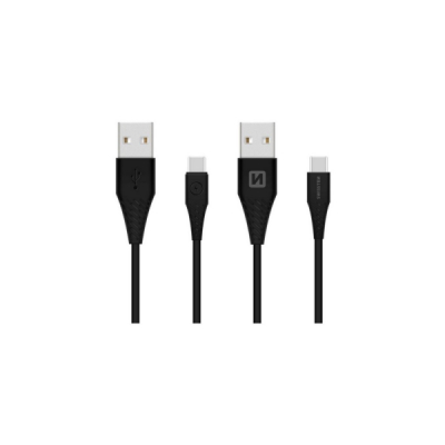 SWISSTEN Dátový kábel USB/USB-C 1,5m čierny
