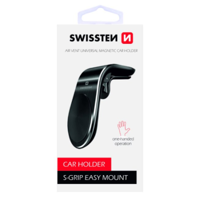 SWISSTEN Držiak do ventilácie auta S-GRIP Easy Mount čierny