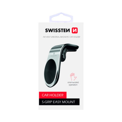 SWISSTEN Držiak do ventilácie auta S-GRIP Easy Mount strieborný