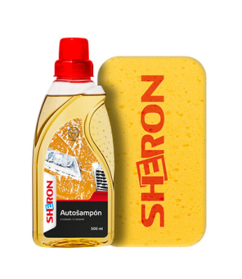 SHERON Autošampón s voskom 500ml+špongia