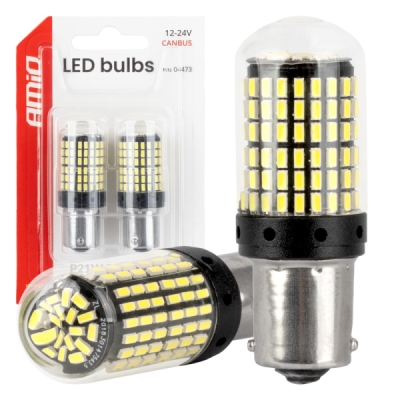 AMIO LED Žiarovky CANBUS BA15S P21W R10W R5W 144SMD - 04473