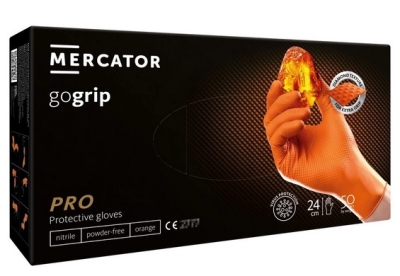 MERCATOR Nitrilové rukavice GoGrip oranžové veľk.XL 50ks - 20337