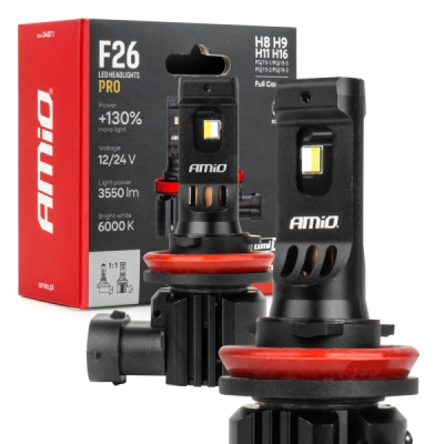 AMIO LED Žiarovka hlavného svietenia F26 PRO LumiTec H8 H9 H11 H16 12V 24V - 04873
