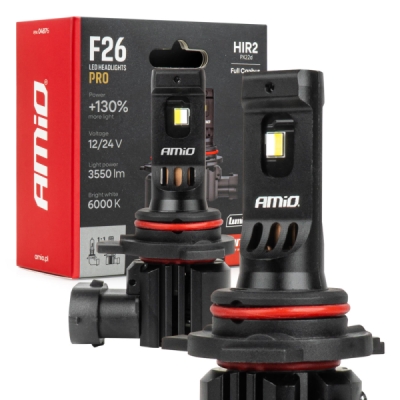 AMIO LED Žiarovky hlavného svietenia Séria F26 PRO LUMITEC DUO FULL CANBUS HIR2 12V 24V- 04876