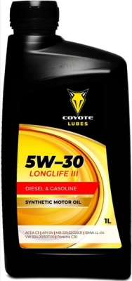 COYOTE Lubes Longlife III 5W-30 1L