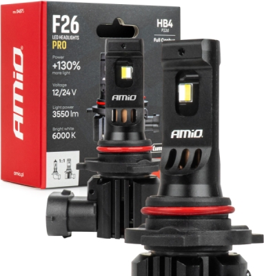 AMIO LED Žiarovky hlavného svietenia Séria F26 PRO LUMITEC LIMITED HB4 12V 24V- 04875