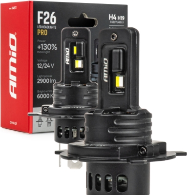 AMIO LED Žiarovka hlavného svietenia F26 PRO LumiTec H4 H19 12V 24V - 04871