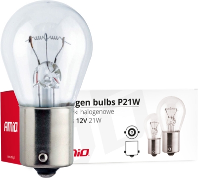 AMIO Halogénové žiarovky P21W BA15s 12V 21W - 01491
