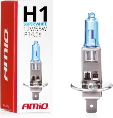 AMIO Halogénová žiarovka H1 12V 55W Super white - 01489