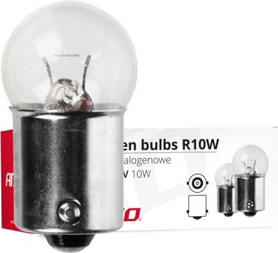 AMIO Halogénne žiarovky R10W BA15s 12V 10W 10ks - 01487