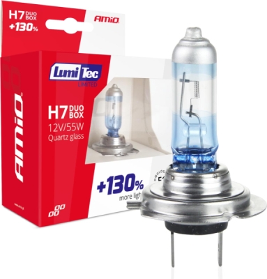 AMIO Halogénový DUO blister H7 12V 55W 2ks - 01406
