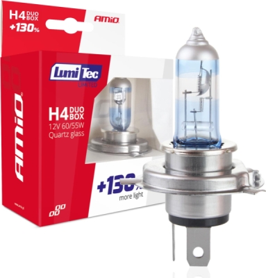 AMIO Halogénový DUO blister H4 12V 60/55W sada Lumitec LIMITED 2ks - 01405