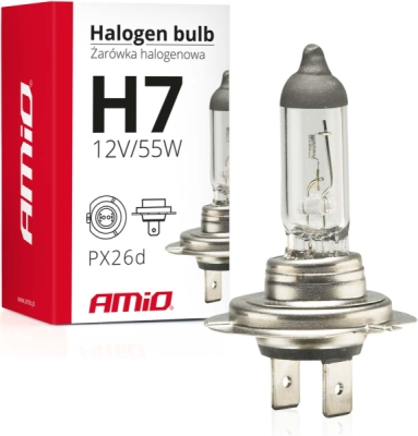 AMIO Halogénová žiarovka H7 12V 55W UV filter - 01156