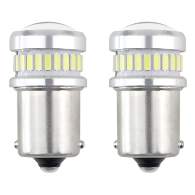 AMIO LED Žiarovky CANBUS 3014 24SMD + 3030 6SMD 1156 White 12V/24V - 02448