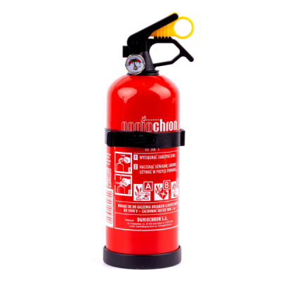AMIO Práškový hasiaci prístroj ABC s manometrom a vešiakom 1kg - 60179
