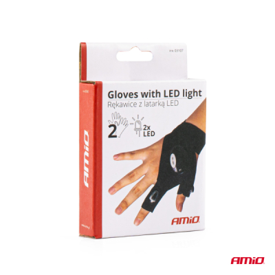 AMIO Rukavice s LED baterkou - 03107