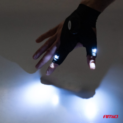 AMIO Rukavice s LED baterkou - 03107
