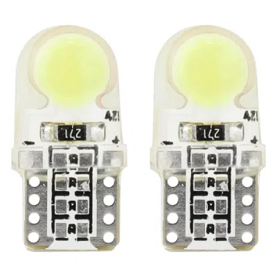 STANDARD Bílé W5W T10e COB 12V LED žárovky AMIO-01441