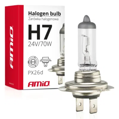 Halogenová žárovka H7 24V 70W UV filtr (E4) AMIO-01252