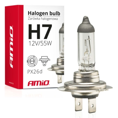 Halogenová žárovka H7 12V 55W UV filtr (E4) AMIO-01156