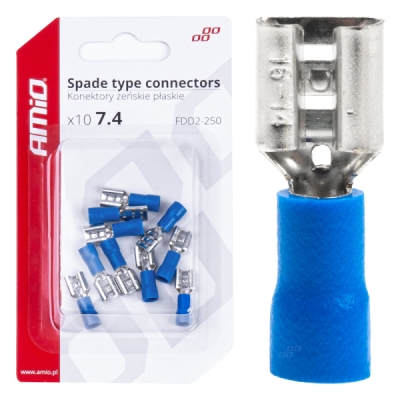 Izolované konektory ploché 7,4mm 1,5-2,5mm2 15A 10 ks AMIO-03067