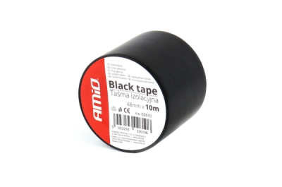 Skotská černá PVC izolační páska 48mm x 10m AMIO-02610