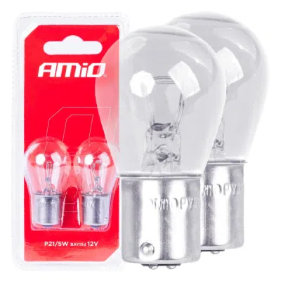 Halogenové žárovky P21/5W BAY15D 12V 2 ks. AMIO-03353 blistr