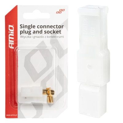 Zástrčka, zásuvka, kostkový konektor, 1 PIN + konektory AMIO-03511