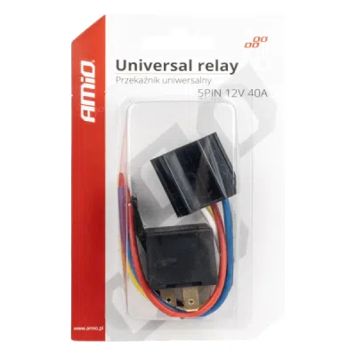Zásuvka kabelového svazku automobilového relé 5 PIN 12V 40A AMIO-03510