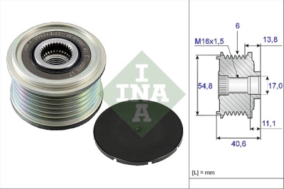 Sistem roata libera, generator Schaeffler INA 535 0102 10