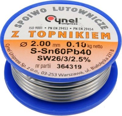 JUOTOSTINA 2,0MM / 100G /SN60PB40