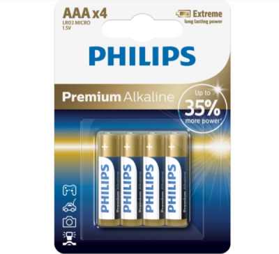 PHILIPS Premium alkaline AAA x4kpl