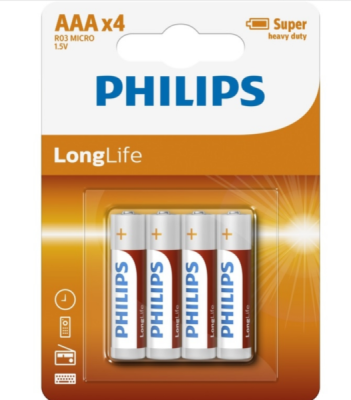 PHILIPS LongLife AAA x4kpl