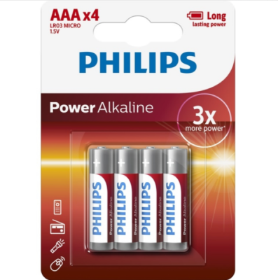 PHILIPS Power Alkaline AAA x4kpl