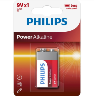 PHILIPS Power Alkaline 9V x1kpl