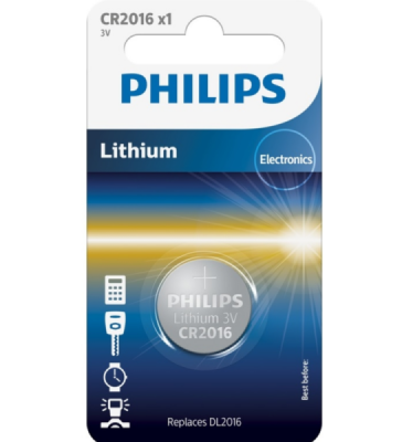 PHILIPS Lithium CR2016 x1kpl