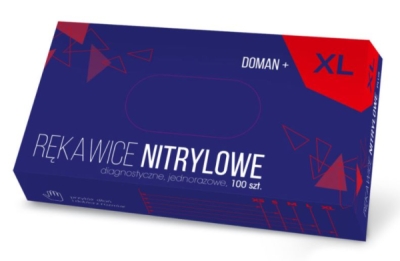 DOMAN+ Nitriilikäsineet 100kpl, koko XL
