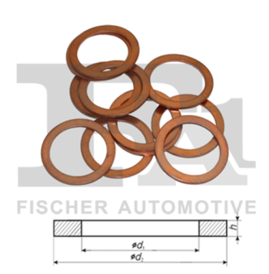 Tiivisterengas 14mmx20mmx1mm, FA1 568.870.010, 1 kpl