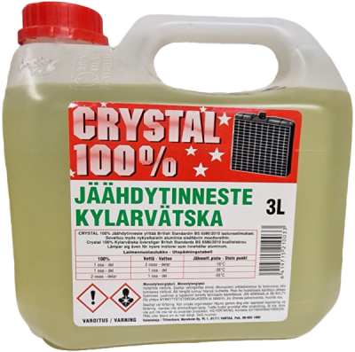 Crystal Jäähdytinneste 100 %, 3 Litraa