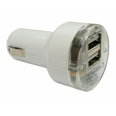 Zástrčka s 2x USB výstupem, 12/24V, (1A + 2,1A)