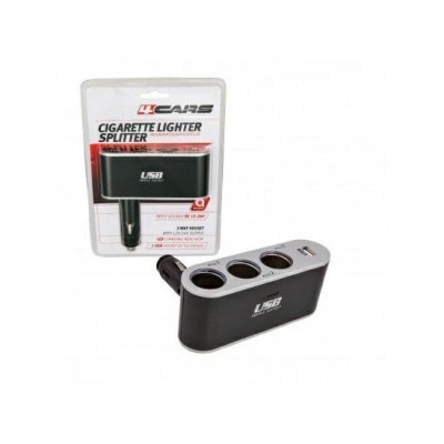 Roztrojka zapalovače 12/24V s USB