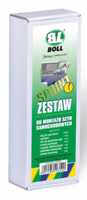 Sada na montáž autoskel BOLL / 3hod. lepidlo na autoskla Boll 310ml / 3hod. odmašťovač Boll 30ml. aplikátor na základní nátěr primer Boll