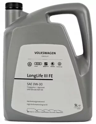 Motorový olej originál Škoda/VW 0W30 5L LLIII FE 504.00 507.00