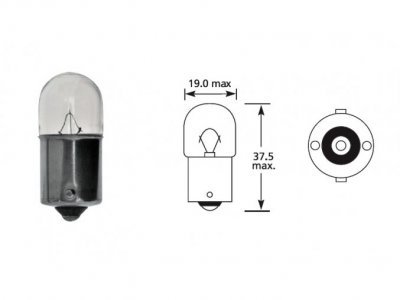 Žárovka 12V 10W patice Ba15s EB0238TB