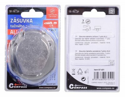 Zásuvka tažného zařízení 7 pólů hliníková