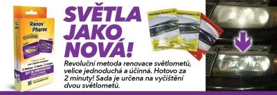 Sada na chemickou renovaci světlometů